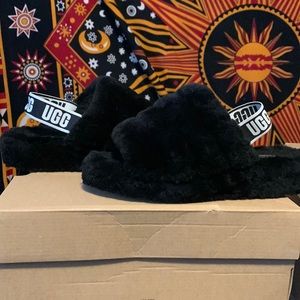 black ugg slides, worn a good 3 times